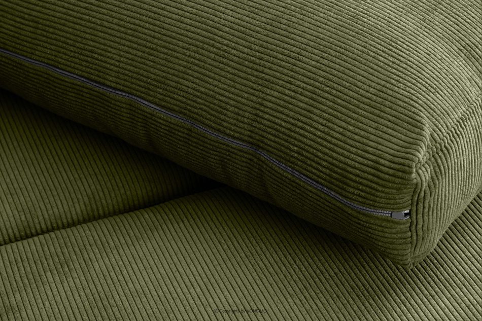 RUVIS Sofa sztruksowa rozkładana trzyosobowa khaki khaki - zdjęcie 7