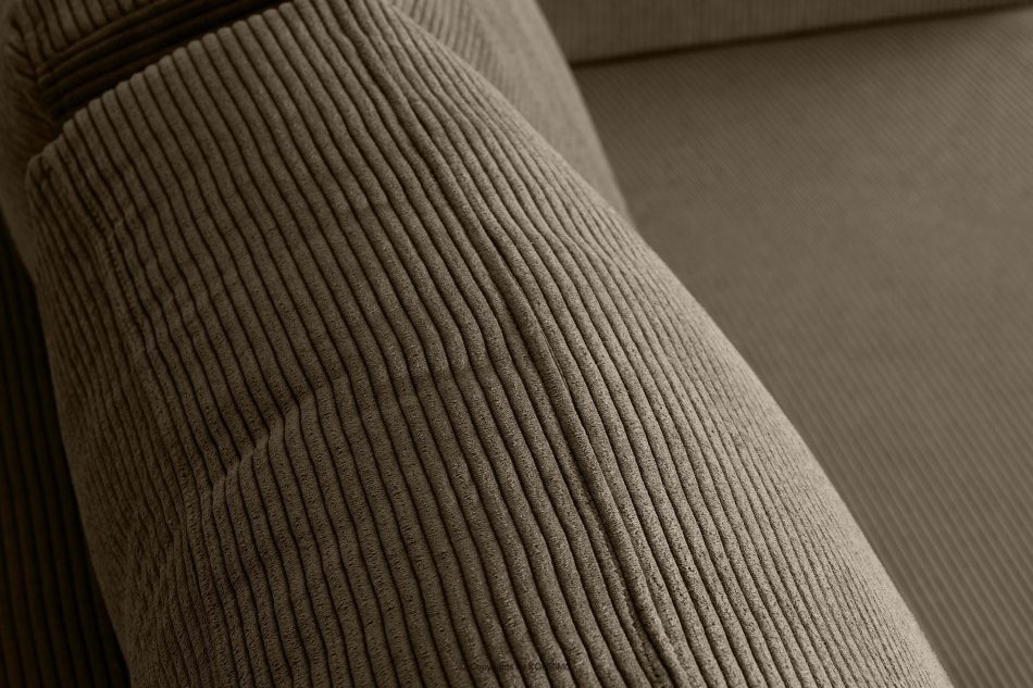 RUVIS Sofa sztruksowa rozkładana trzyosobowa brązowy brązowy - zdjęcie 6