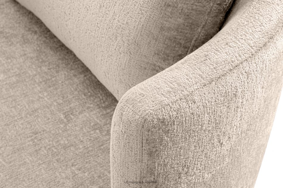 RAGGI Fotel obrotowy w tkaninie szenil siwy siwy - zdjęcie 6