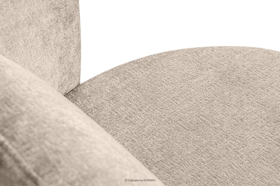 RAGGI Fotel obrotowy w tkaninie szenil siwy siwy - zdjęcie 7