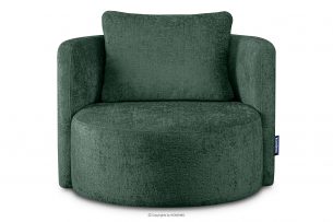 RAGGI, https://konsimo.pl/kolekcja/raggi/ Fotel obrotowy w tkaninie szenil zielony zielony - zdjęcie
