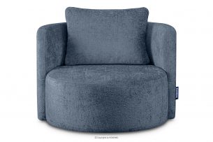 RAGGI, https://konsimo.pl/kolekcja/raggi/ Fotel obrotowy w tkaninie szenil ciemny niebieski ciemny niebieski - zdjęcie