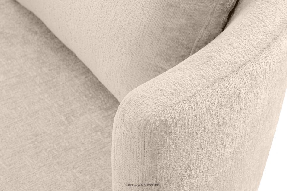 RAGGI Fotel obrotowy w tkaninie szenil ecru ecru - zdjęcie 6