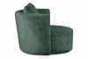 RAGGI Zestaw fotel i puf obrotowy w tkaninie szenil zielony zielony - zdjęcie 5