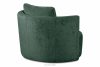 RAGGI Zestaw fotel i puf obrotowy w tkaninie szenil zielony zielony - zdjęcie 6