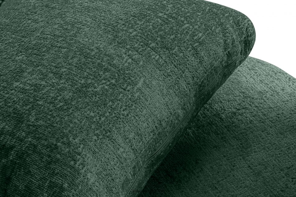 RAGGI Zestaw fotel i puf obrotowy w tkaninie szenil zielony zielony - zdjęcie 9