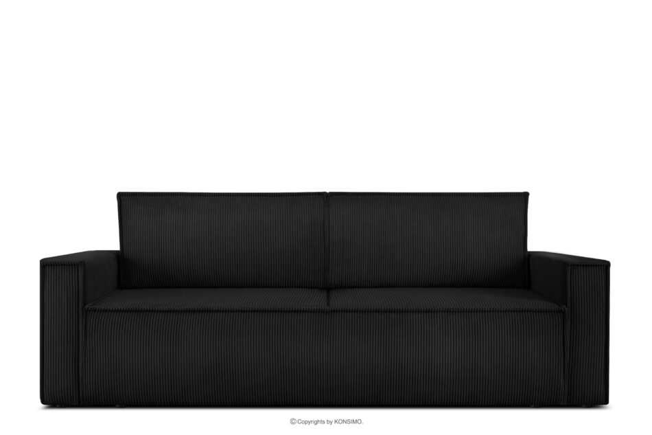 NAPI Sofa 3 rozkładana sztruks czarny czarny - zdjęcie 0