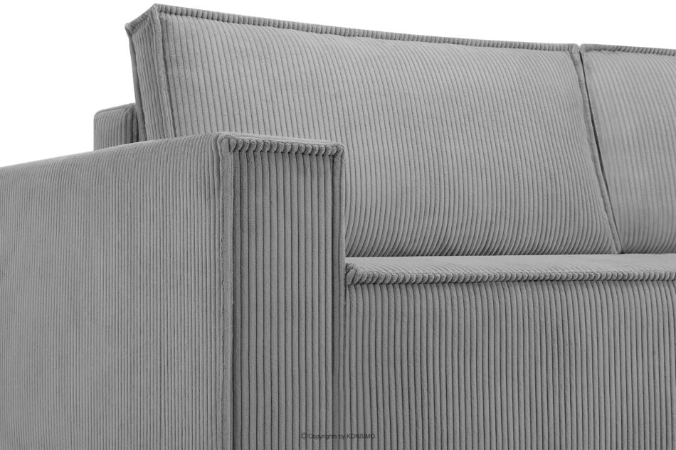 NAPI Sofa 3 rozkładana sztruks jasnoszara jasny szary - zdjęcie 8