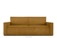 Sofa 3 rozkładana sztruks żółta