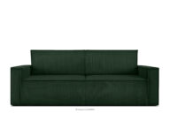 Sofa 3 rozkładana sztruks ciemnozielona