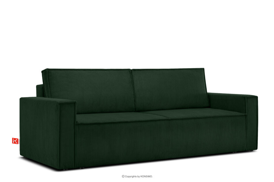 NAPI Sofa 3 rozkładana sztruks ciemnozielona ciemny zielony - zdjęcie 2