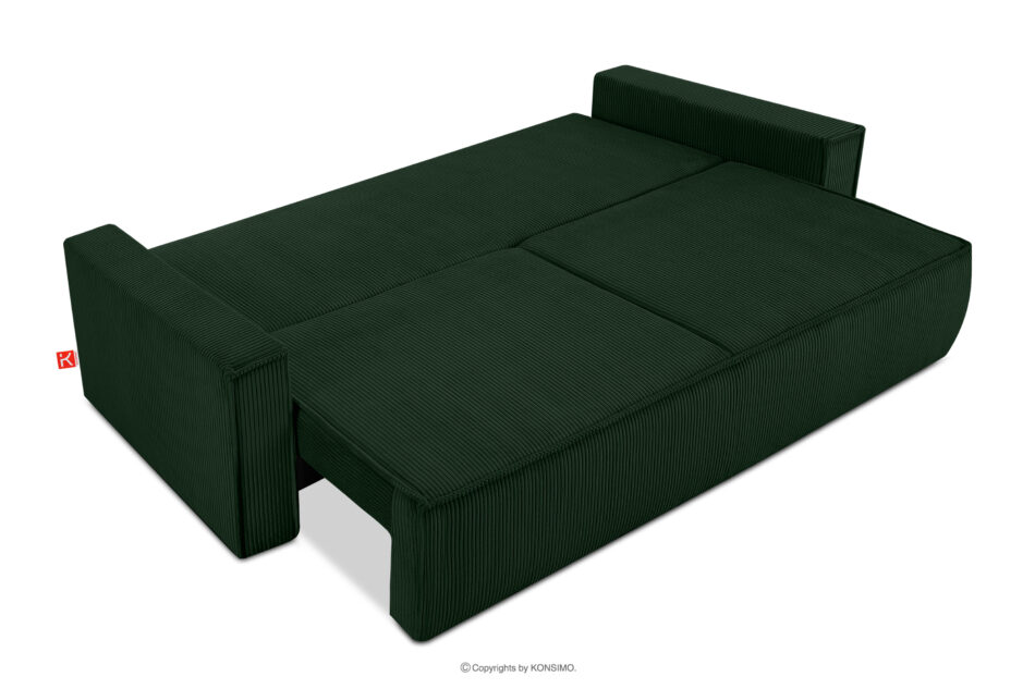 NAPI Sofa 3 rozkładana sztruks ciemnozielona ciemny zielony - zdjęcie 5
