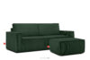 NAPI Sofa 3 rozkładana sztruks ciemnozielona ciemny zielony - zdjęcie 17