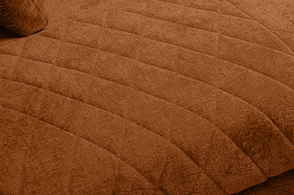 BRENTIS Duży narożnik tkanina szenil rudy lewy rudy - zdjęcie 5