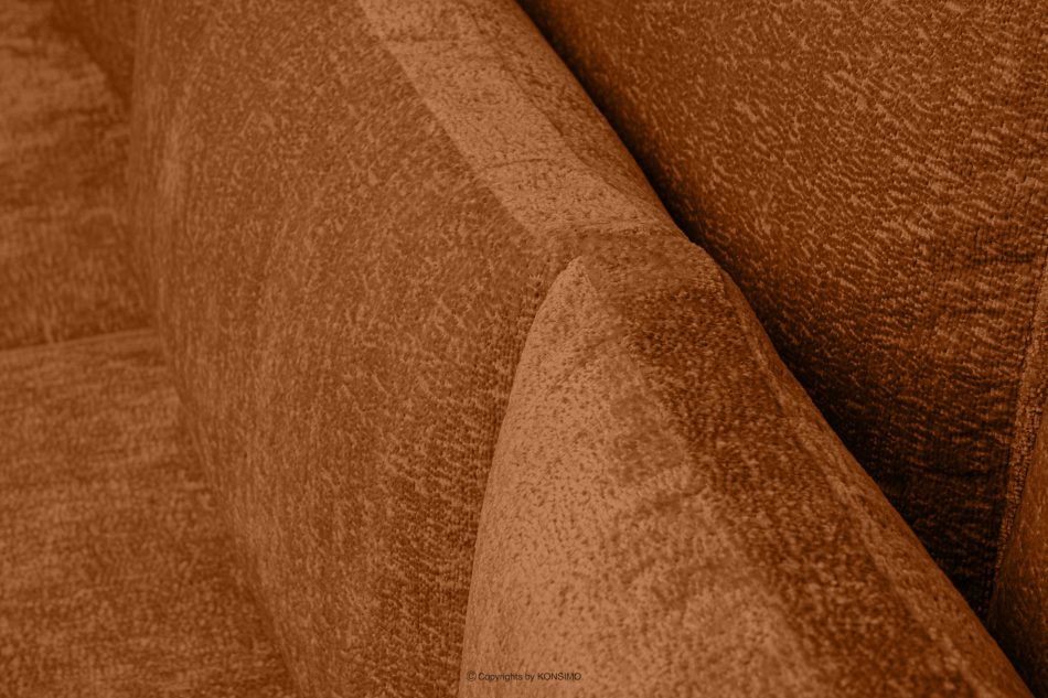 BRENTIS Duży narożnik tkanina szenil rudy prawy rudy - zdjęcie 7