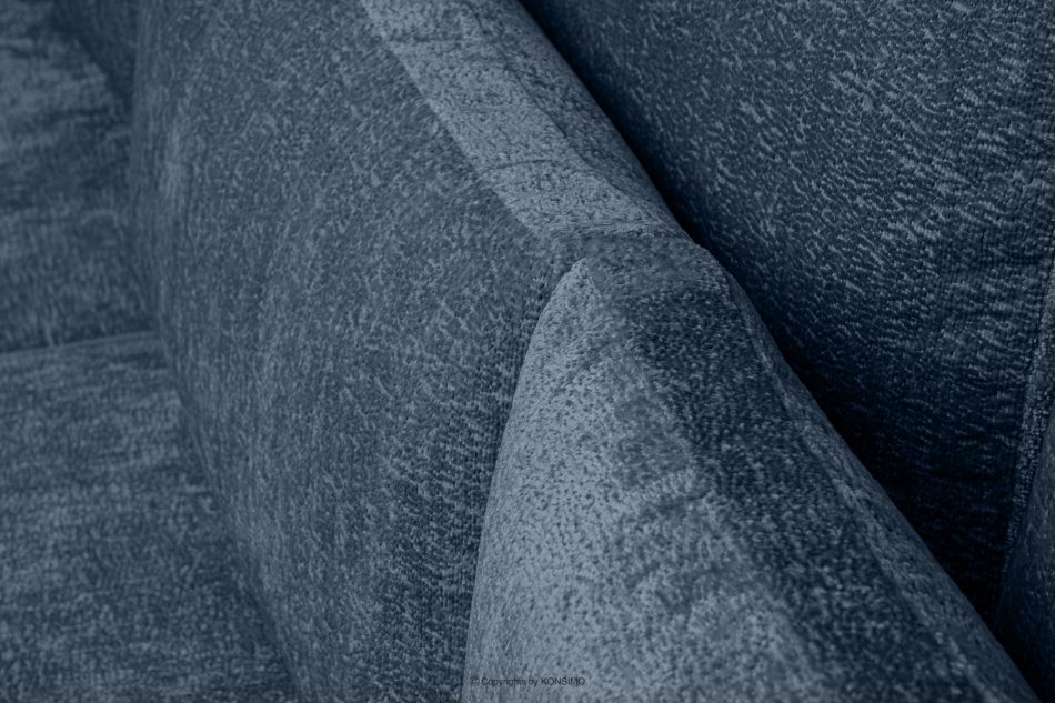 BRENTIS Duży narożnik tkanina szenil ciemny niebieski prawy ciemny niebieski - zdjęcie 7