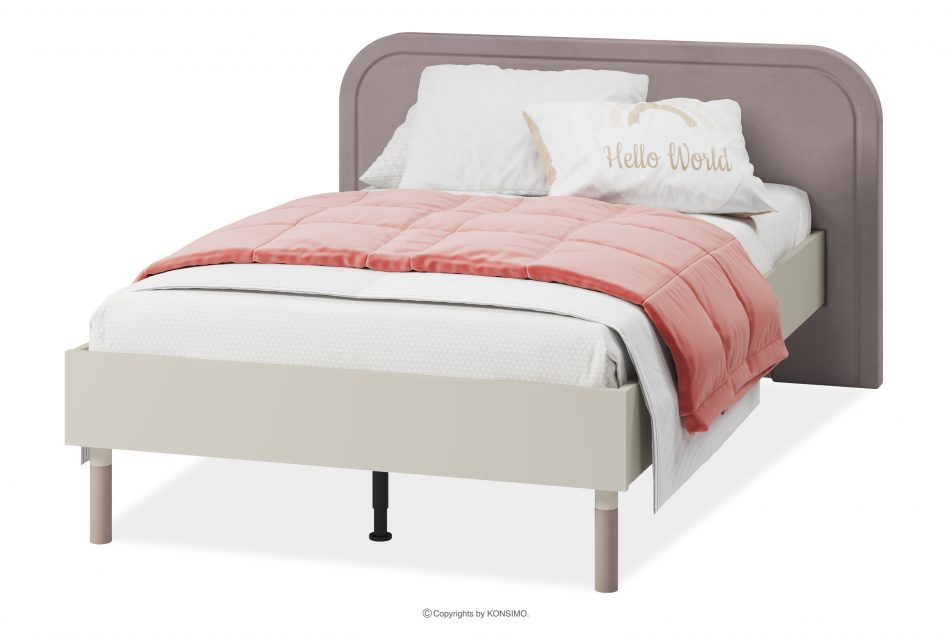 CATTA Duże łóżko ze stelażem do pokoju nastolatka kremowy/beżowy - zdjęcie 2