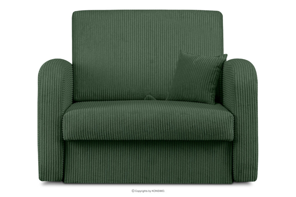 TILUCO Fotel rozkładany z funkcją spania do pokoju nastolatka ciemny zielony ciemny zielony - zdjęcie 0