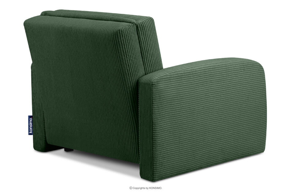 TILUCO Fotel rozkładany z funkcją spania do pokoju nastolatka ciemny zielony ciemny zielony - zdjęcie 3