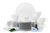 Elegancki zestaw kawowy. 12 os. (36el) platynowa linia
