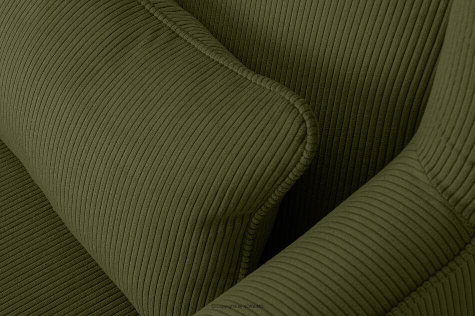 STRALIS Fotel uszak sztruks na drewnianych nóżkach zielony zielony - zdjęcie 5