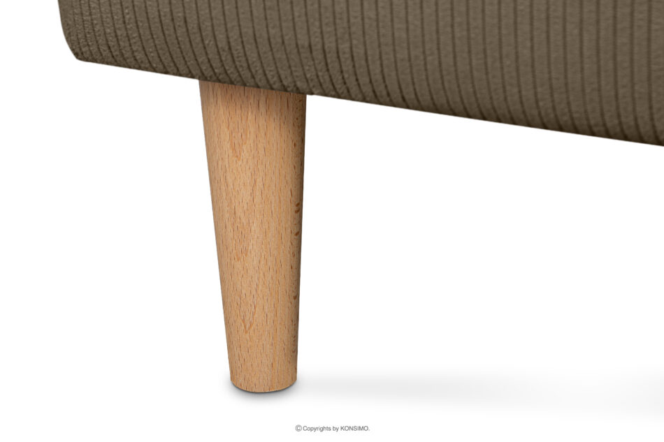 STRALIS Fotel uszak sztruks na drewnianych nóżkach chłodny brąz chłodny brąz - zdjęcie 8