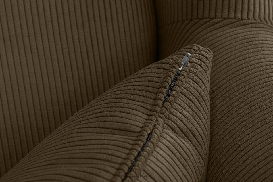 STRALIS Fotel uszak sztruks na drewnianych nóżkach chłodny brąz chłodny brąz - zdjęcie 9