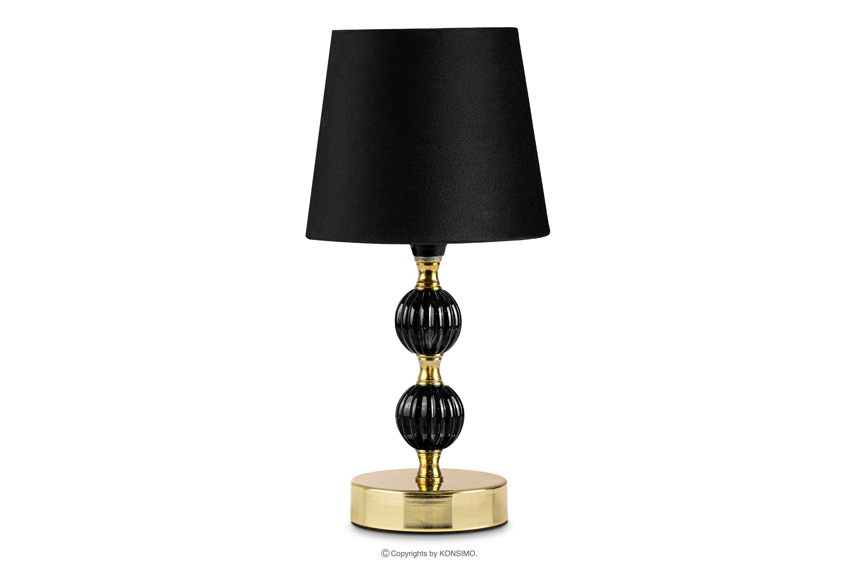 Elegancka lampa stołowa czarny/złoty