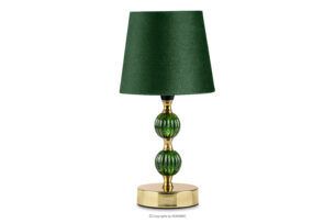 VULGA, https://konsimo.pl/kolekcja/vulga/ Elegancka lampa stołowa ciemny zielony/złoty ciemny zielony/złoty - zdjęcie