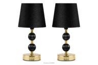 Elegancka lampa stołowa ciemny zielony/złoty 2szt