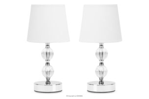 VULGA, https://konsimo.pl/kolekcja/vulga/ Elegancka lampa stołowa 2szt biały - zdjęcie