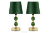VULGA Elegancka lampa stołowa czarny/złoty 2szt ciemny zielony/złoty - zdjęcie 1