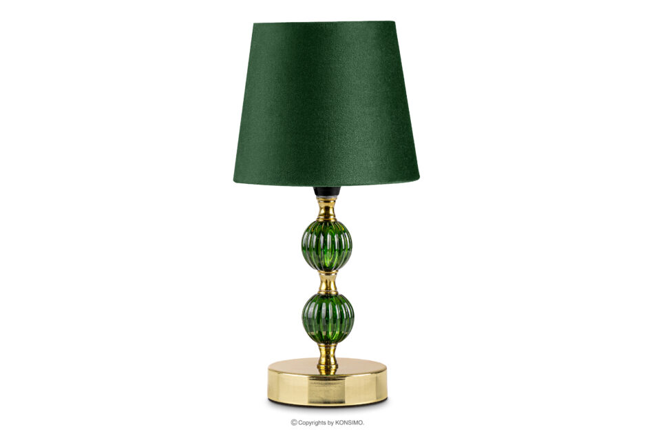 VULGA Elegancka lampa stołowa czarny/złoty 2szt ciemny zielony/złoty - zdjęcie 2