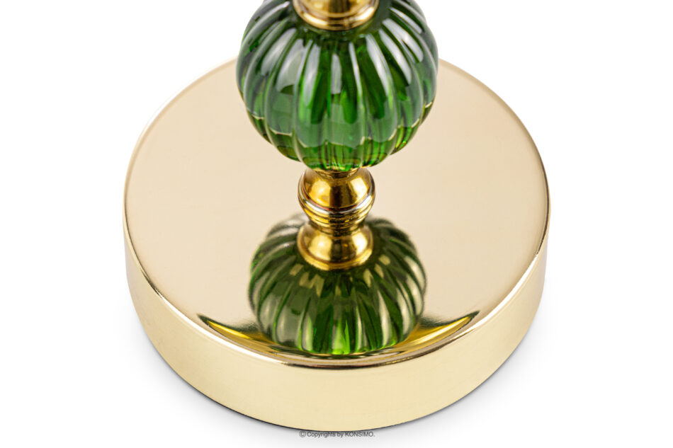 VULGA Elegancka lampa stołowa czarny/złoty 2szt ciemny zielony/złoty - zdjęcie 5