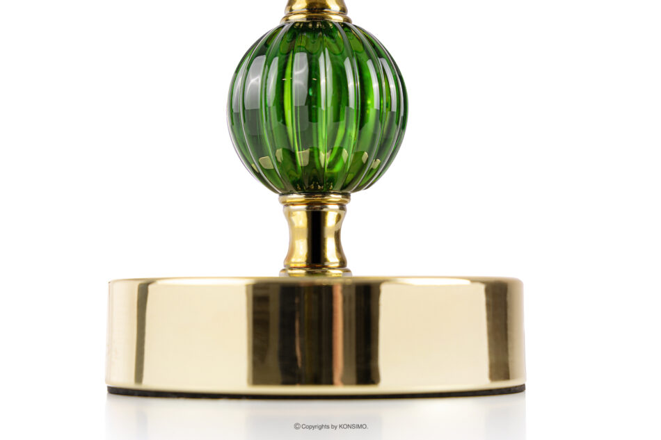 VULGA Elegancka lampa stołowa czarny/złoty 2szt ciemny zielony/złoty - zdjęcie 6