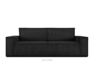 Sofa rozkładana 3 osobowa z pojemnikiem na pościel czarny