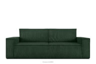 Sofa rozkładana 3 osobowa z pojemnikiem na pościel ciemnozielona