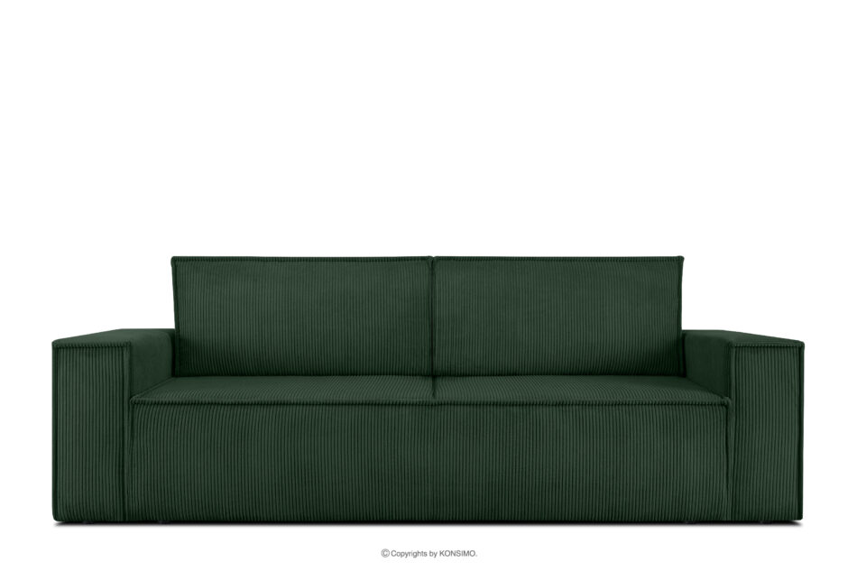 NAPI Sofa rozkładana 3 osobowa z pojemnikiem na pościel ciemnozielona ciemny zielony - zdjęcie 0