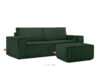NAPI Sofa rozkładana 3 osobowa z pojemnikiem na pościel ciemnozielona ciemny zielony - zdjęcie 17