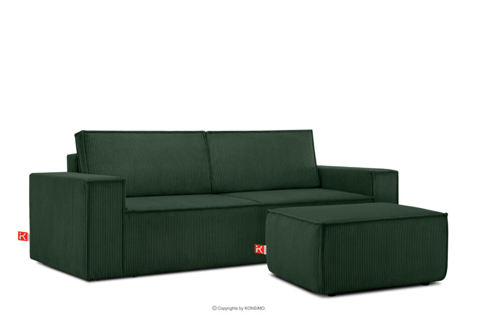 NAPI Sofa rozkładana 3 osobowa z pojemnikiem na pościel ciemnozielona ciemny zielony - zdjęcie 16