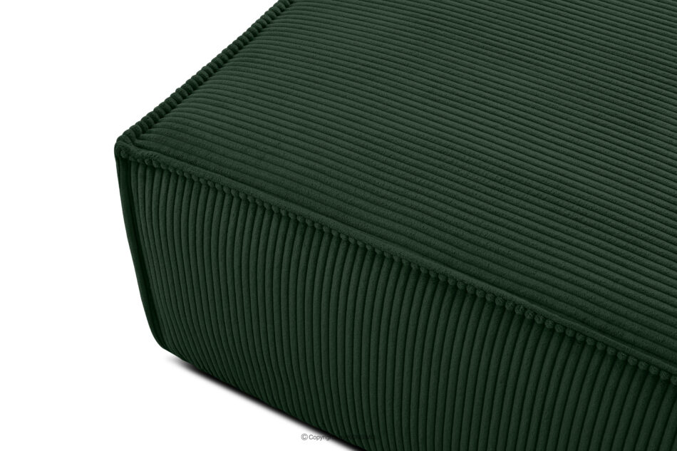 NAPI Duży puf w tkaninie sztruksowej ciemny zielony ciemny zielony - zdjęcie 3