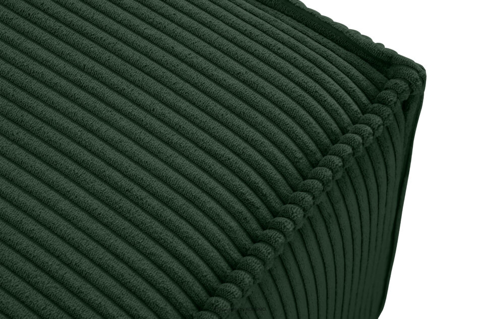 NAPI Duży puf w tkaninie sztruksowej ciemny zielony ciemny zielony - zdjęcie 4