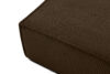 NAPI Duży puf w tkaninie sztruksowej ciemny brązowy ciemny brązowy - zdjęcie 4