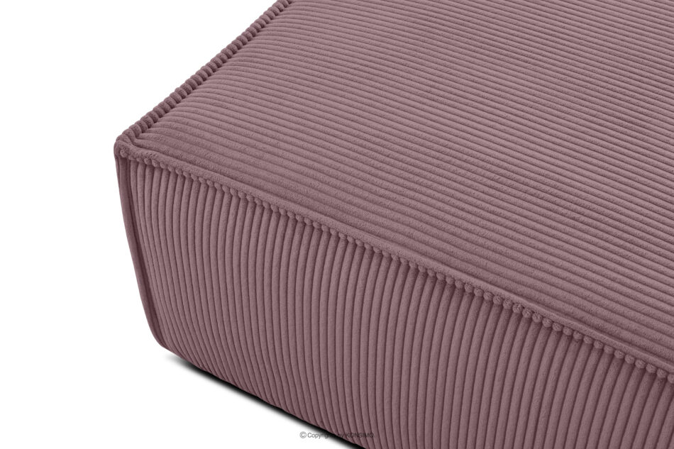 NAPI Duży puf w tkaninie sztruksowej jasny fioletowy jasny fioletowy - zdjęcie 3