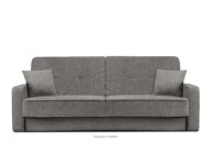 Rozkładana sofa do salonu w tkaninie plecionej popielata