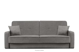 ORIO, https://konsimo.pl/kolekcja/orio/ Rozkładana sofa do salonu w tkaninie plecionej popielata popielaty - zdjęcie