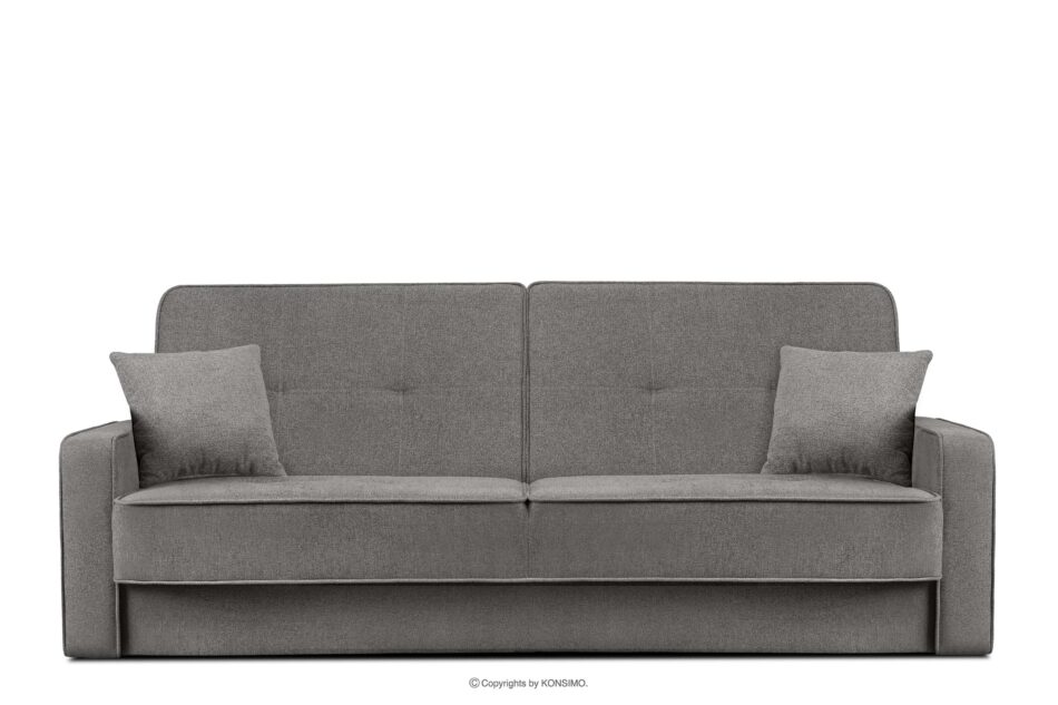 ORIO Rozkładana sofa do salonu w tkaninie plecionej popielata popielaty - zdjęcie 0