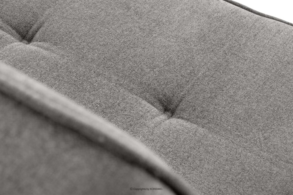 ORIO Rozkładana sofa do salonu w tkaninie plecionej popielata popielaty - zdjęcie 5