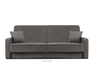 ORIO, https://konsimo.pl/kolekcja/orio/ Rozkładana sofa do salonu w tkaninie plecionej grafitowa grafitowy - zdjęcie