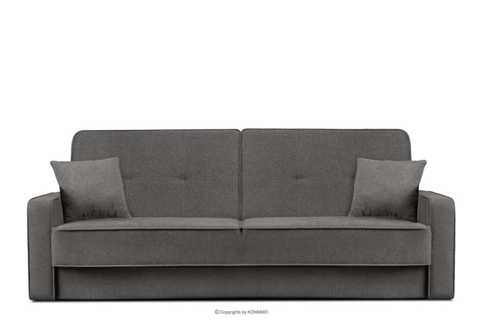 ORIO Rozkładana sofa do salonu w tkaninie plecionej grafitowa grafitowy - zdjęcie 0